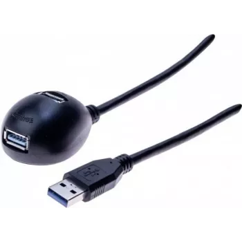 Exertis Connect USB-Cradle prailginimo kabelis, USB-A male į USB-A female, 1,5 m, juodas 532533