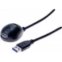 Exertis Connect USB-Cradle prailginimo kabelis, USB-A male į USB-A female, 1,5 m, juodas 532533