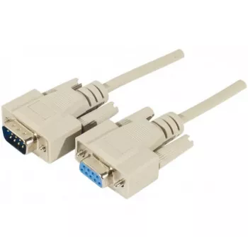 EXERTIS CONNECT D-Sub 9 kontaktų nuosekliojo ryšio prailginimo kabelis, tėvinis į motininį, 10 m, juodas 580261