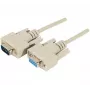 EXERTIS CONNECT D-Sub 9 kontaktų nuosekliojo ryšio prailginimo kabelis, tėvinis į motininį, 10 m, juodas 580261