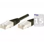 EXERTIS CONNECT Cat.6a F/UTP komutacinis kabelis, 20m, juodas, 10 Gbps, plonas įtempimo mažinimo gaubtas 850022