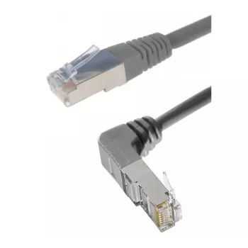 Exertis Connect Cat. 6A S/FTP komutacinis kabelis, kampuotas, pilkas, 1,0 m (854303)
