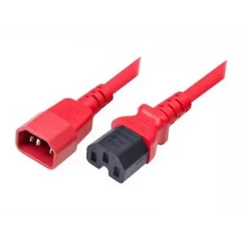 Exertis Connect IEC C14 į C15 maitinimo kabelis, raudonas, 1,8 m 808364