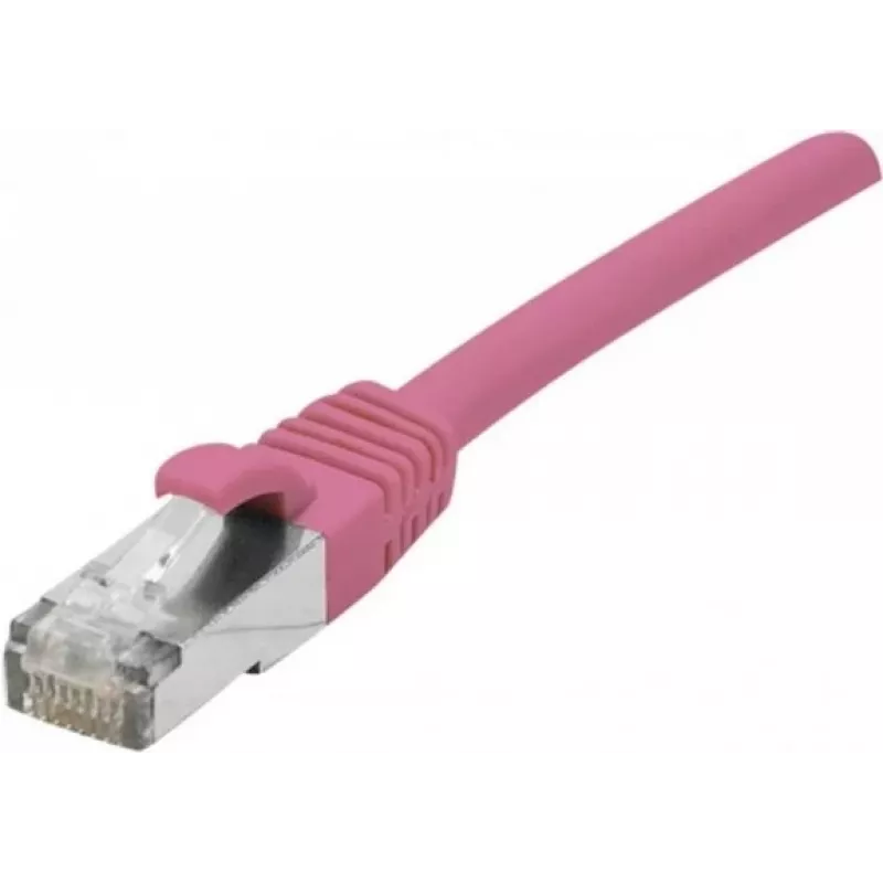 EXERTIS CONNECT Cat 6 F/UTP komutacinis kabelis, PoE, LSZH, rožinis, 5 m, RJ45, Snagless 854436