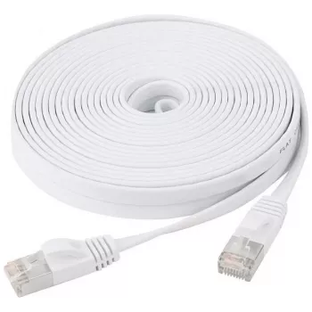 EXERTIS CONNECT Cat6 U/FTP plokščias komutacinis kabelis, baltas, 5m 845059