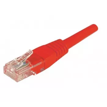 EXERTIS CONNECT Cat.5e U/UTP komutacinis kabelis, raudonas, 5,0 m, plonu apsauginiu antgaliu 853946