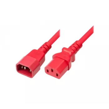 Exertis Connect IEC maitinimo kabelis C14 į C13, raudonas, 5,0 m 808048