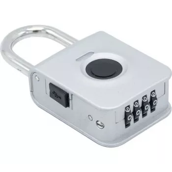 EXERTIS CONNECT Fingerprint pakabinama spyna su 4 skaitmenų kodu - cinko lydinys, IP65, įkraunama (594500)