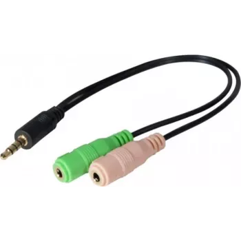 Exertis Connect CTIA ausinių adapteris - 3,5 mm TRRS į du TRS (ausinių/mikrofono skirstytuvas) 721135