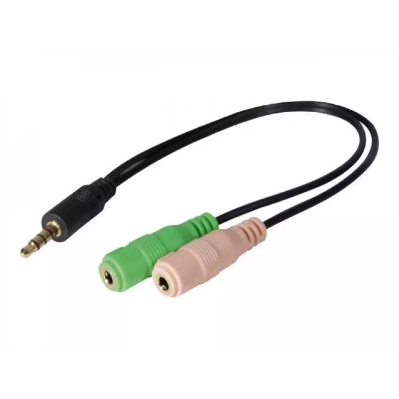 Exertis Connect CTIA ausinių adapteris - 3,5 mm TRRS į du TRS (ausinių/mikrofono skirstytuvas) 721135