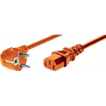 EXERTIS CONNECT maitinimo laidas, kampuotas Schuko kištukas į IEC C13 lizdą, oranžinis, 0,6 m (808071)
