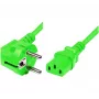 Exertis Connect maitinimo laidas, kampuotas Schuko kištukas į IEC C13 jungtį, žalias, 1,8 m (808016)