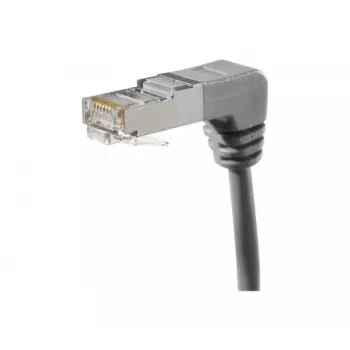 EXERTIS CONNECT Cat.6A S/FTP komutacinis kabelis, 2,0 m, pilkas, kampu žemyn nukreipti jungtys 854289