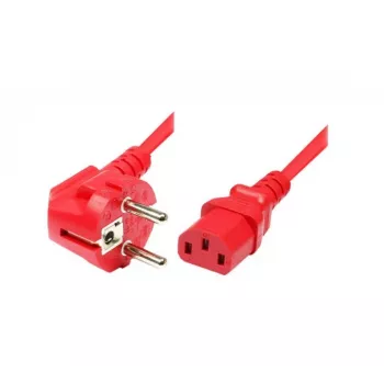 Exertis Connect kampuotas Schuko – IEC C13 maitinimo kabelis, raudonas, 5 m, 808029