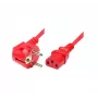 Exertis Connect kampuotas Schuko – IEC C13 maitinimo kabelis, raudonas, 5 m, 808029