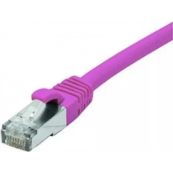 EXERTIS CONNECT Cat. 6 F/UTP PoE halogen-free komutacinis kabelis, rausvas, 3,0 m su fiksatoriaus apsauga 854435