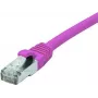 EXERTIS CONNECT Cat. 6 F/UTP PoE halogen-free komutacinis kabelis, rausvas, 3,0 m su fiksatoriaus apsauga 854435