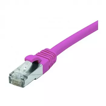 EXERTIS CONNECT Cat. 6 F/UTP PoE halogen-free komutacinis kabelis, rausvas, 3,0 m su fiksatoriaus apsauga 854435