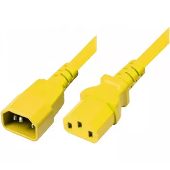 Exertis Connect IEC maitinimo kabelis C14 į C13 geltonas 1,8 m 808045