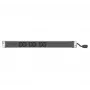 EXERTIS CONNECT 19 inch 1U 6 lizdų C13 PDU, aliuminio korpusas, 2,5 m Schuko kabelis, RAL 9005 juodas (808900)