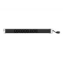 EXERTIS CONNECT 19 inch 1U 9 lizdų IEC C13 PDU, aliuminio korpusas, 2,5 m kabelis, juodas 808901