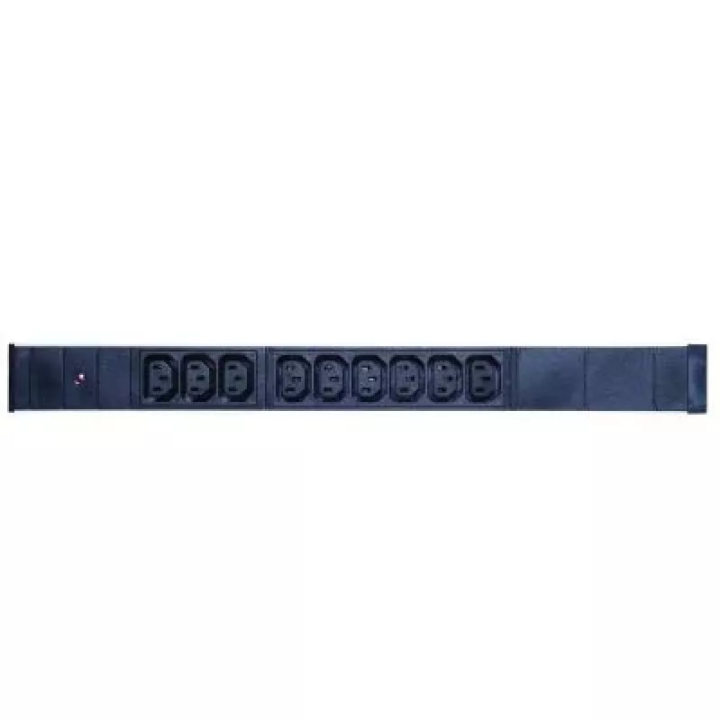 EXERTIS CONNECT 19 inch 1U 9 lizdų IEC C13 PDU, aliuminio korpusas, 2,5 m kabelis, juodas 808901