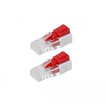 EXERTIS CONNECT RJ45 prievadų užraktas (10 vnt., mėlynas) su raktu – blokuoja neteisėtą prieigą prie tinklo 848943