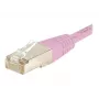 EXERTIS CONNECT S/FTP CAT.6 komutacinis kabelis, PiMF, rožinis, 3,0 m, Slim Snagless 854483