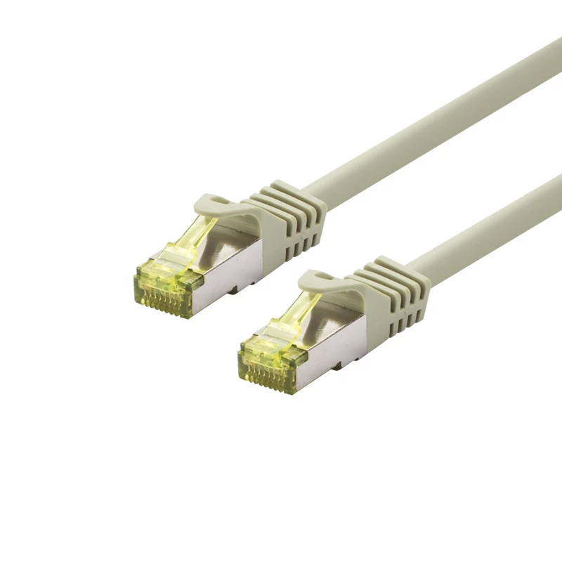 EXERTIS CONNECT Cat.6A S/FTP komutacinis kabelis, 90 m, pilkas, 10 Gbps, plonas snagless apsauginis gaubtelis 857795