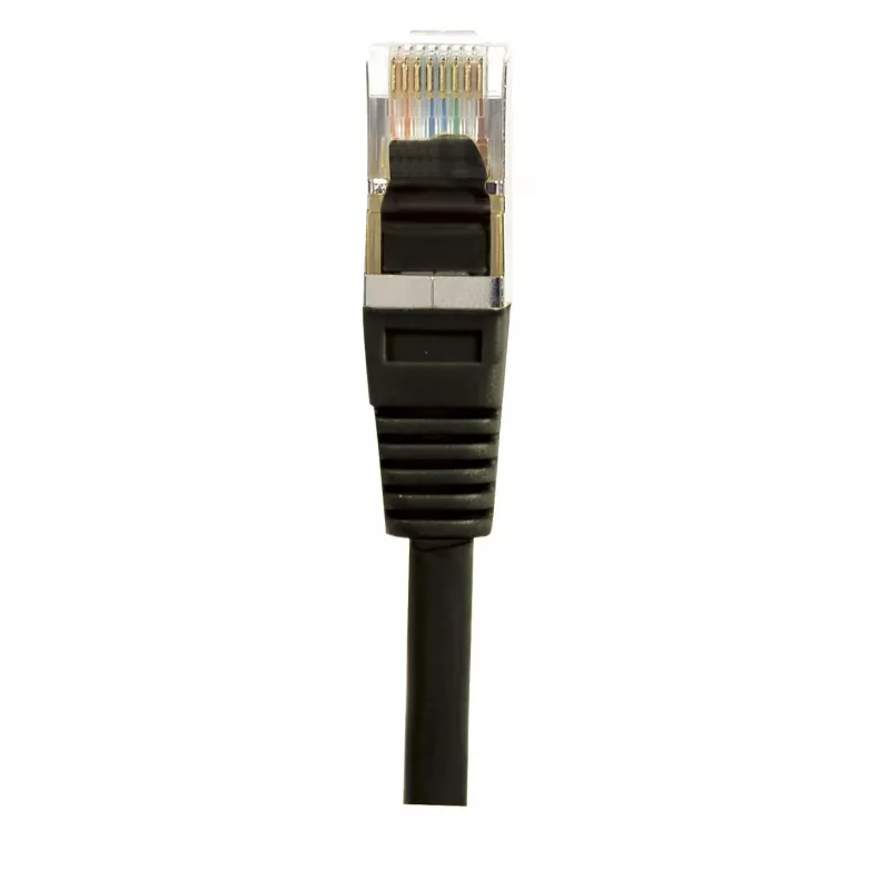 EXERTIS CONNECT Cat.6 S/FTP PiMF komutacinis kabelis, juodas, 0,7 m, plonas Snagless 856843