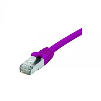 EXERTIS CONNECT Cat. 6 F/UTP komutacinis kabelis, 2 m, violetinės spalvos, PoE, LSZH, su apsauginėmis fiksatoriaus movomis 854412