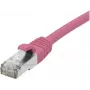 EXERTIS CONNECT S/FTP Cat 6A komutacinis kabelis, rausvas, 2,0 m, plonas snagless RJ45 854378