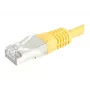 EXERTIS CONNECT Cat.6 S/FTP komutacinis kabelis, PiMF, geltonas, 0,5 m, RJ45, plonas snagless apsauginis gaubtas, LSZH 856831