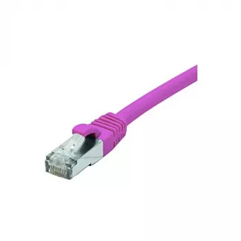 EXERTIS CONNECT Cat. 6 F/UTP komutacinis kabelis, PoE, be halogenų, rožinis, 1,0 m, RJ45 su fiksatoriaus apsauga 854433