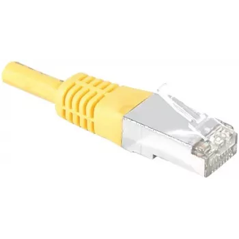 EXERTIS CONNECT Cat.6 S/FTP PiMF komutacinis kabelis, geltonas, 0,3 m, plonu apsauginiu antgaliu