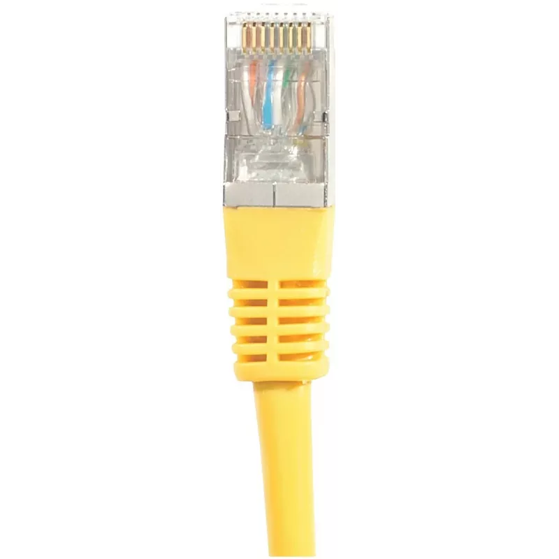 EXERTIS CONNECT Cat.6 S/FTP PiMF komutacinis kabelis, geltonas, 0,3 m, plonu apsauginiu antgaliu