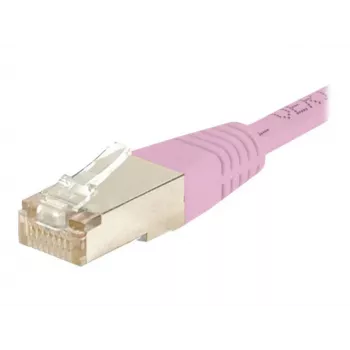 EXERTIS CONNECT CAT.6 S/FTP PiMF komutacinis kabelis, rausvas, 0,7m, plonas, be fiksatoriaus, LSZH 854479