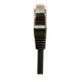 EXERTIS CONNECT Cat.6 S/FTP komutacinis kabelis, PiMF, juodas, 1,0 m, plonas apsauginis lankstas 856852