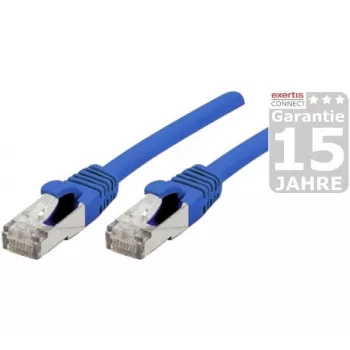EXERTIS CONNECT Cat 6A S/FTP komutacinis kabelis, 5 m, mėlynas 858456