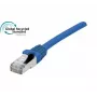 EXERTIS CONNECT Cat. 6A S/FTP komutacinis kabelis, TPE, be halogenų, GRS sertifikuotas, su apsauga nuo užkabinimo, mėlynas, 0,5 m 854511