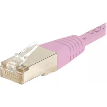 EXERTIS CONNECT CAT.6 S/FTP PiMF komutacinis kabelis, rožinis, 0,3 m, plonas snagless apsauga 854477