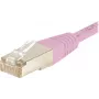 EXERTIS CONNECT CAT.6 S/FTP PiMF komutacinis kabelis, rožinis, 0,3 m, plonas snagless apsauga 854477