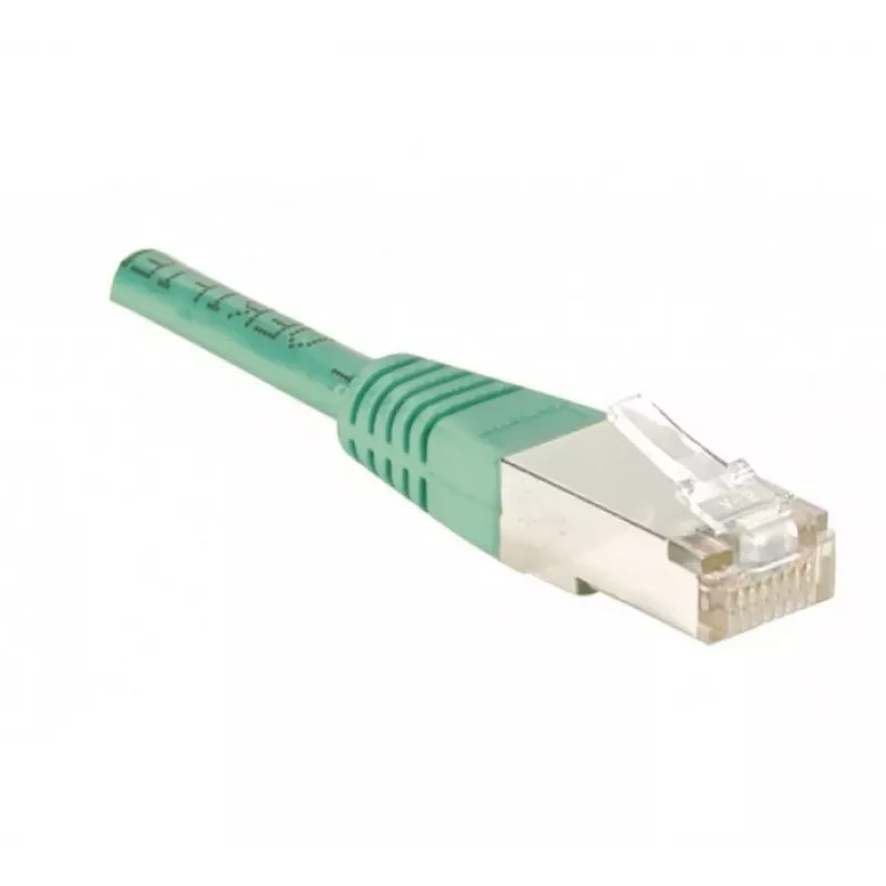 EXERTIS CONNECT Cat.5e F/UTP komutacinis kabelis, žalias, 0,3 m, RJ45, plonas snagless 857070