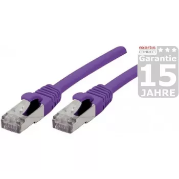 EXERTIS CONNECT Cat 6A S/FTP komutacinis kabelis, violetinės spalvos, 7,5 m 858521