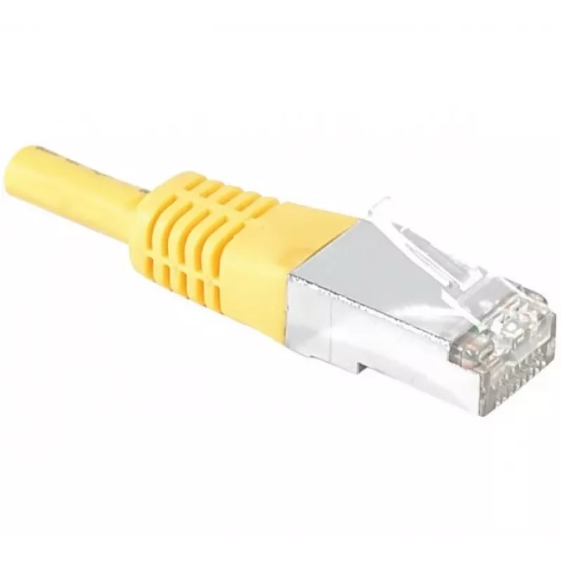 EXERTIS CONNECT Cat.6A S/FTP komutacinis kabelis, 0,5 m, geltonas, LSZH, plonas apsauginis užvalkalas 858330