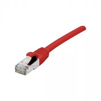 EXERTIS CONNECT Cat 6A S/FTP komutacinis kabelis, raudonas, 0,3 m, plonas snagless apsauga