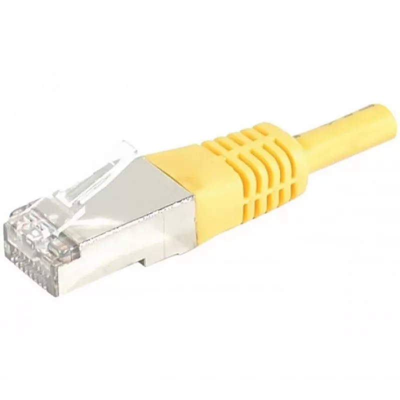 EXERTIS CONNECT Cat.6A S/FTP komutacinis kabelis, 20 m, geltonas, LSZH, plonas snagless apsauga 858339