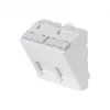 EXERTIS CONNECT montavimo plokštės įdėklas 45x45mm 2 Keystone moduliams, 30°, signalinė balta RAL 9003 911711