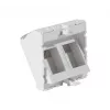 EXERTIS CONNECT montavimo plokštės įdėklas 45x45mm 2 Keystone moduliams, 30°, signalinė balta RAL 9003 911711