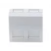 EXERTIS CONNECT montavimo plokštės įdėklas 45x45mm 2 Keystone moduliams, 30°, signalinė balta RAL 9003 911711